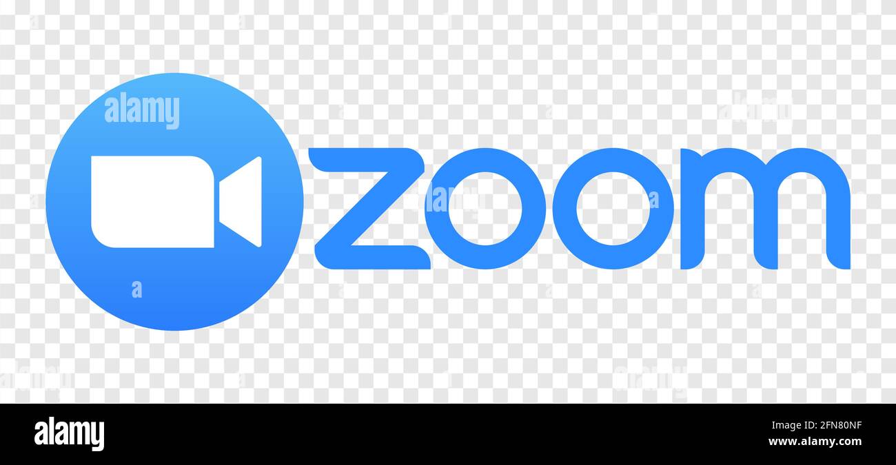 Vinnytsia, Ukraine - 10. Mai 2021: Zoom-Logo. Anwendung für die Videokommunikation mit Cloud-Plattform für Video- und Audiokonferenzen, Chat und Web Stock Vektor