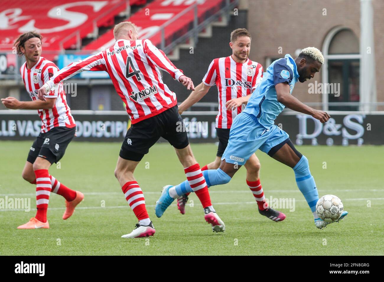 ROTTERDAM, NIEDERLANDE - MAI 13: Bart Vriends von Sparta Rotterdam, Tom Beugelsdijk von Sparta Rotterdam, Aaron Meijers von Sparta Rotterdam, Gyrano Kerk Stockfoto