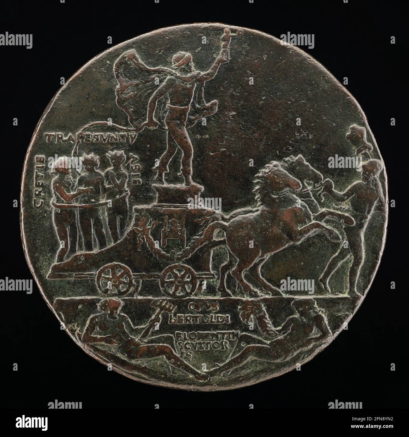 Triumphwagen mit Griechenland, Trapezunt und Asien [umgekehrt], c. 1480. Stockfoto