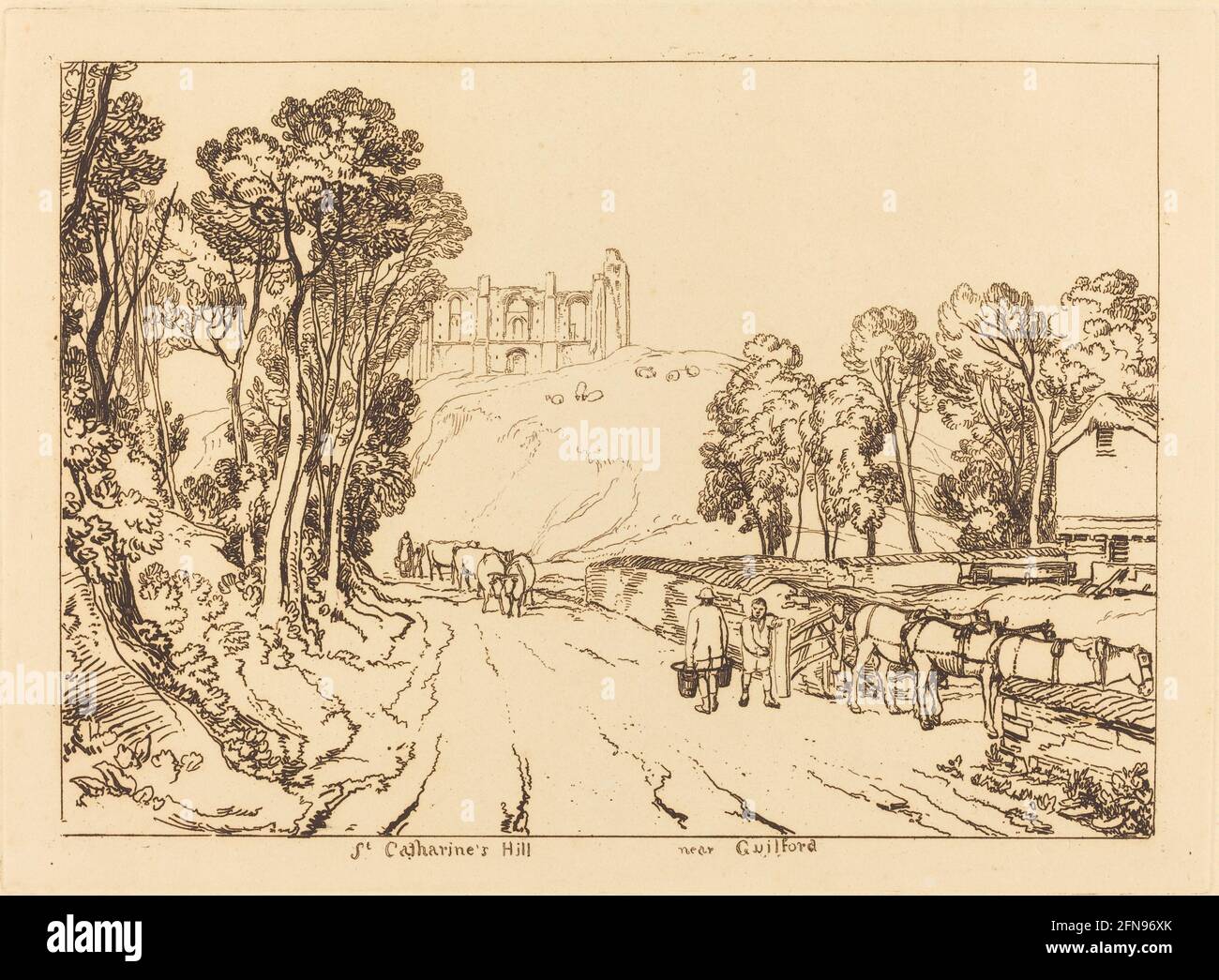 Saint Catherine's Hill bei Guilford, veröffentlicht 1811. Stockfoto