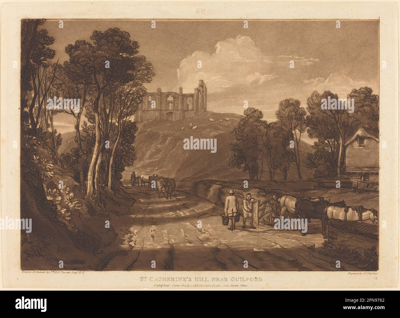 Saint Catherine's Hill in der Nähe von Guilford, 1811. Stockfoto