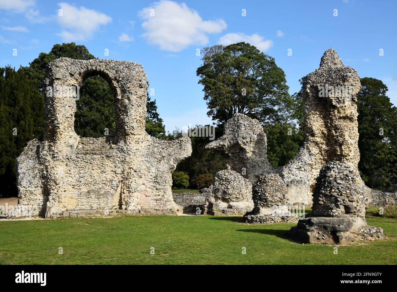 Abbey Ruins, Abbey Gardens, Bury St. edmunds, suffolk england Stockfoto