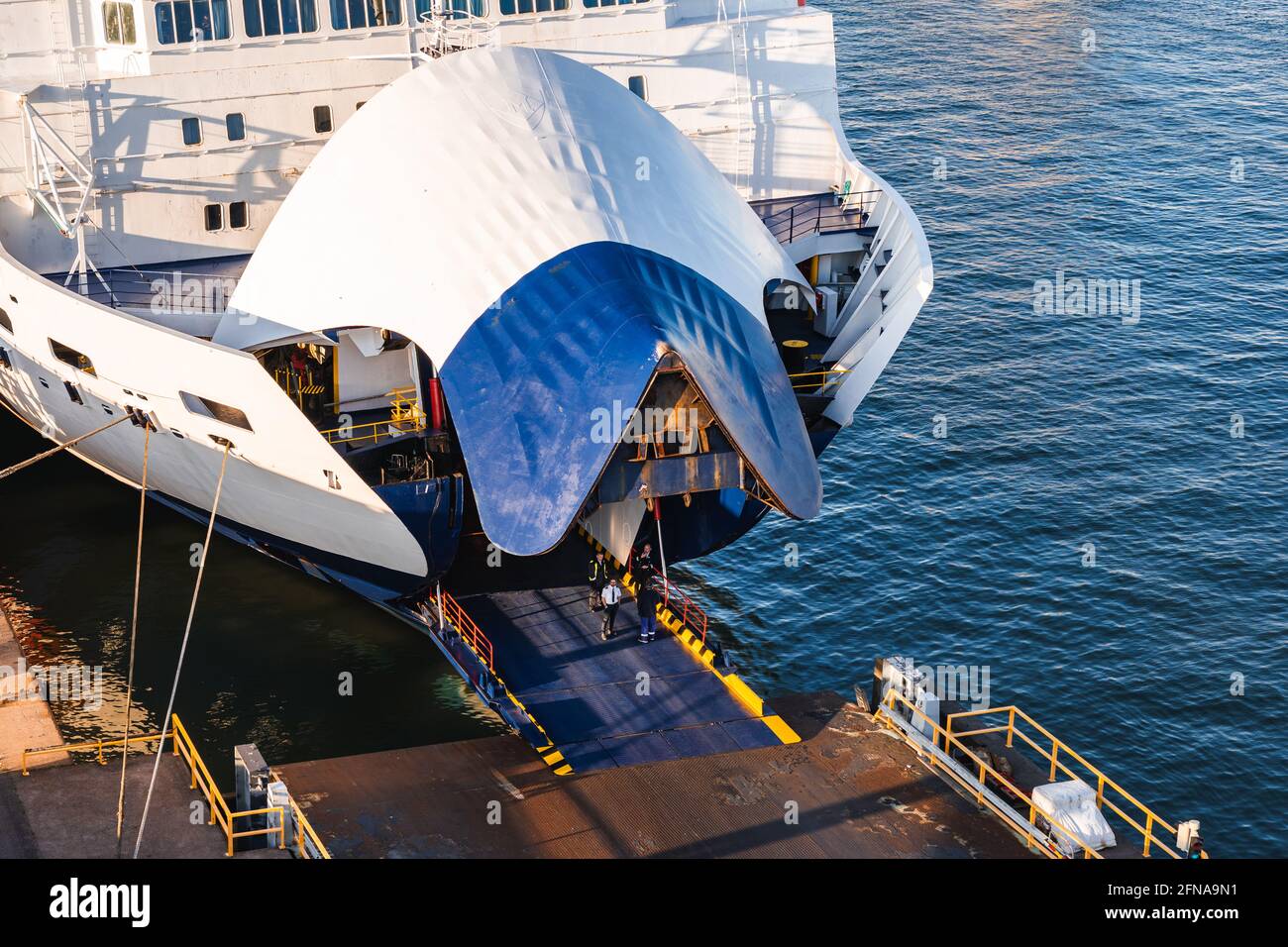 Editorial 2019-09-26 Helsinki Finnland MS SPL Prinzessin Anastasia wird geladen Im Hafen von Helsinki Stockfoto