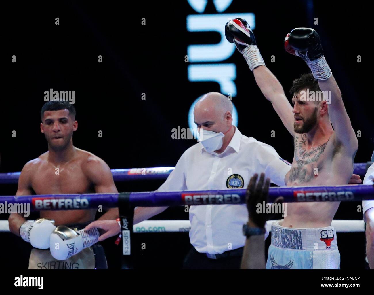 Boxen Gamal Yafai Gegen Jason Cunningham European Super Bantamweight Titel Ao Arena Manchester Grossbritannien 15 Mai
