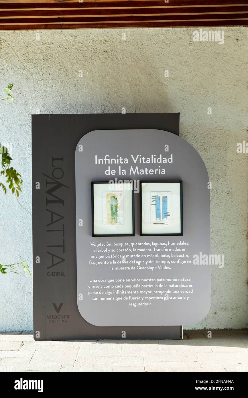 Guadalupe Valdes Raczynski-Ausstellung im Casas de Lo Matta In Santiago Chile Südamerika Stockfoto