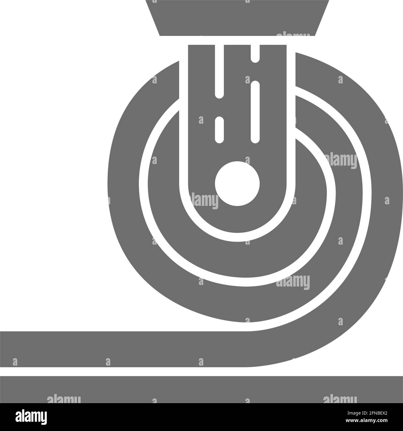 Symbol für gewalztes Metall, metallurgisch grau. Isoliert auf weißem Hintergrund Stock Vektor
