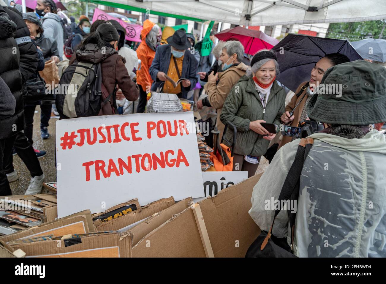 Paris, Frankreich. Mai 2021. Tran to Nga nimmt an der neunten Ausgabe des internationalen marsches gegen Monsanto-Bayer Teil und stoppt die agrochemischen Lobbys Stockfoto