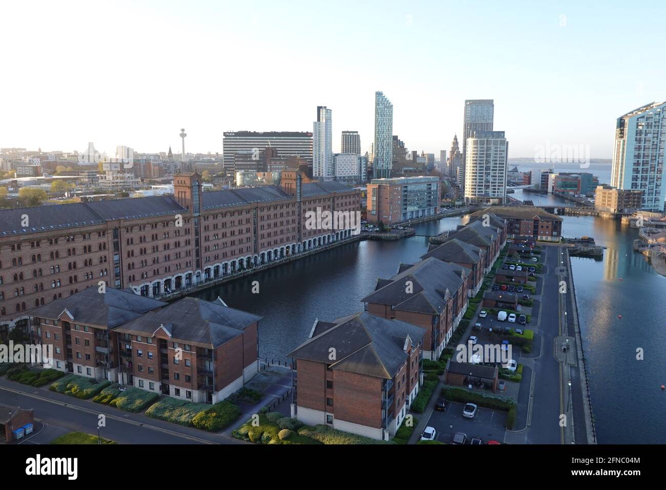 Princes Half Tide Dock, Liverpool Waters, Merseyside, Großbritannien Stockfoto