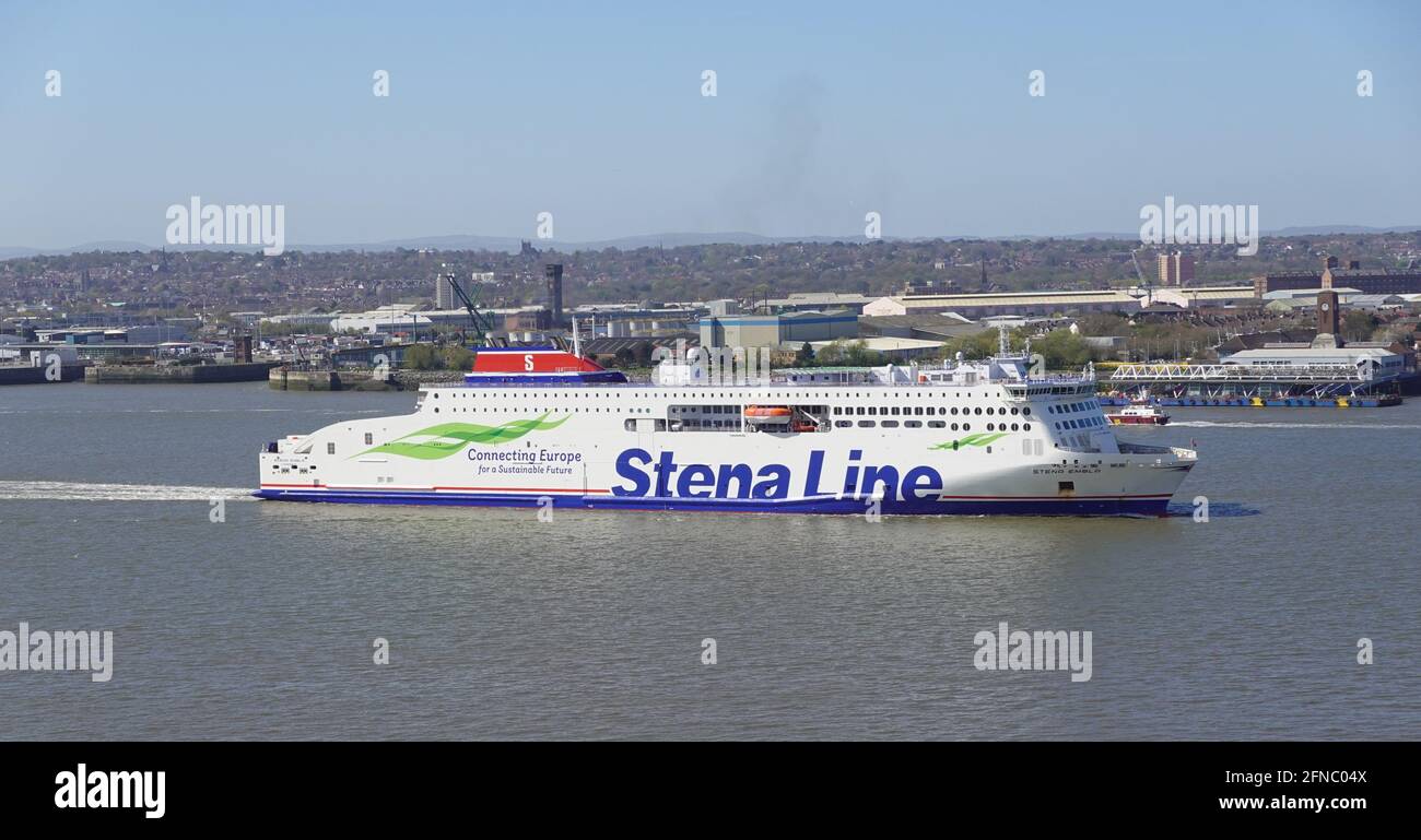 Stena Line Fähre von Liverpool nach Belfast Stockfoto