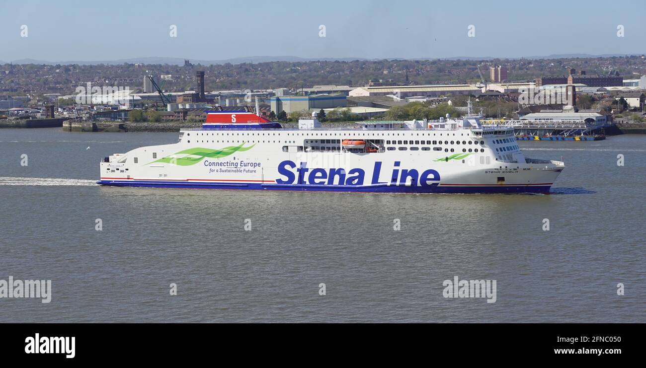 Stena Line Fähre von Liverpool nach Belfast Stockfoto