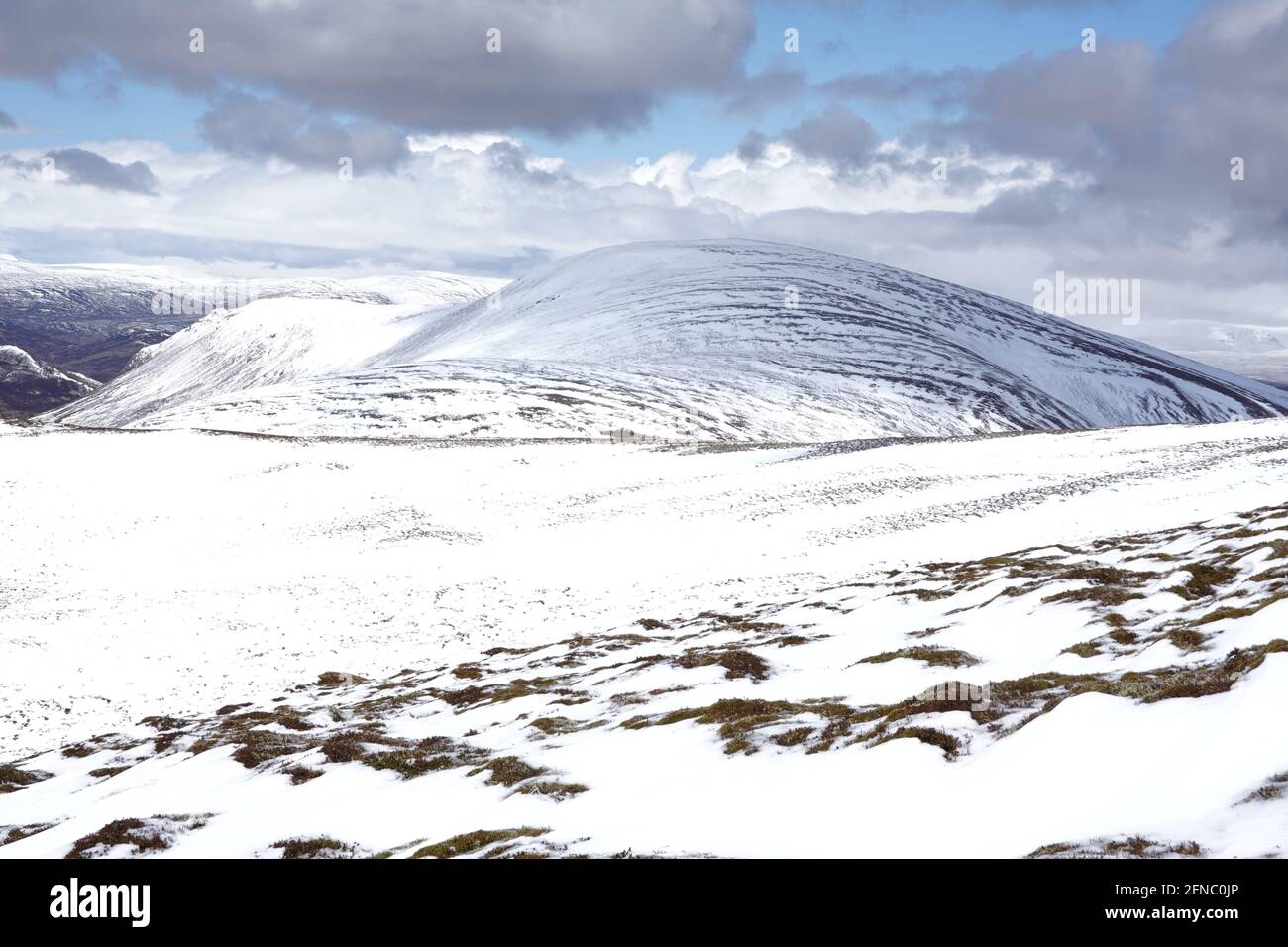 Blick auf Carn an Righ vom Gipfel des Glas Tulaichaen Scottish Highlands Stockfoto