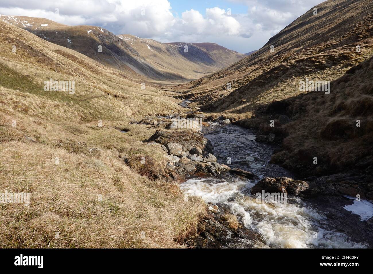 Allt Easgaidh, Gleann Taitneach, Schottische Highlands Stockfoto