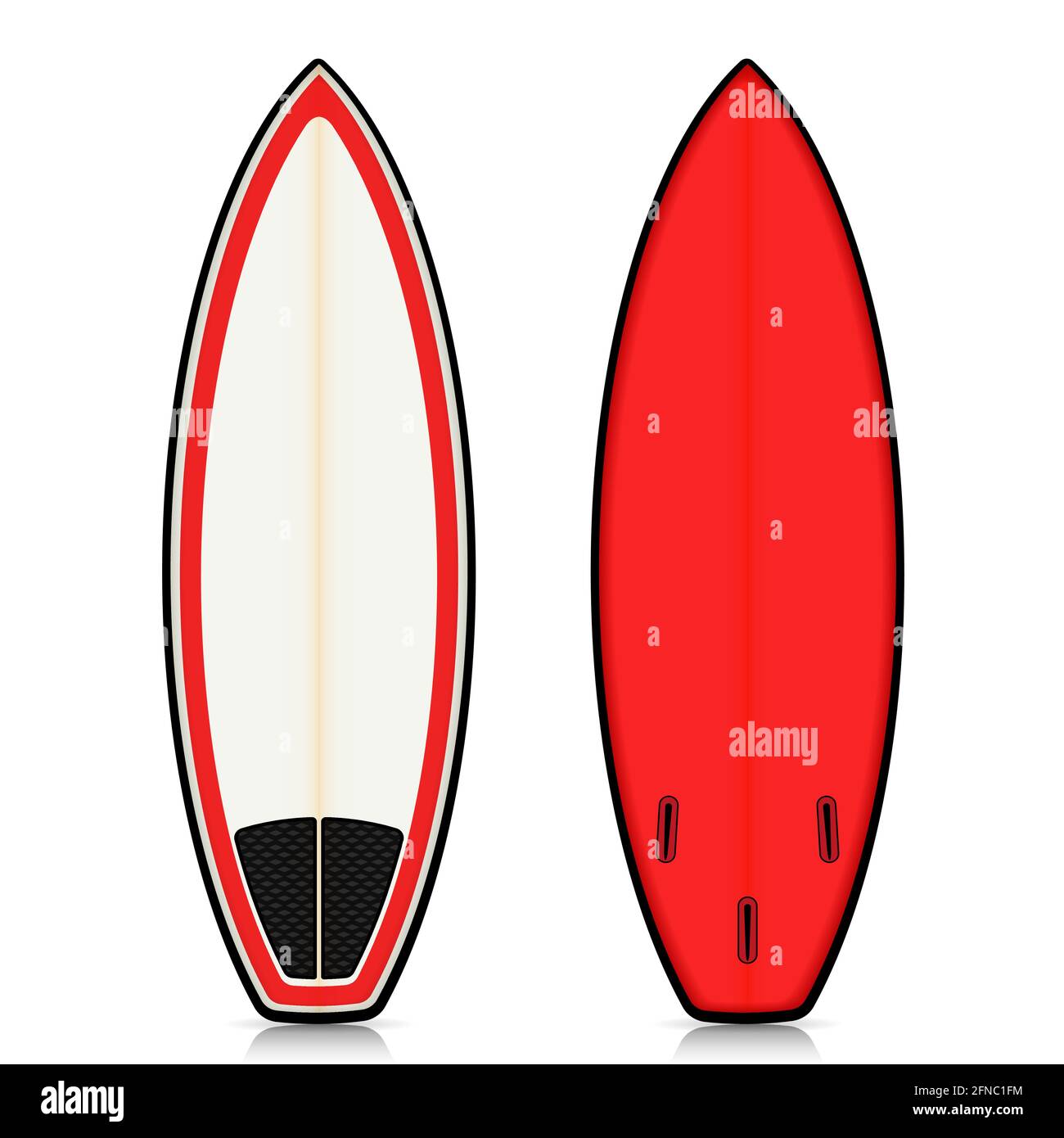 Surfboard isoliert Design Illustration auf weißem Hintergrund Stock Vektor