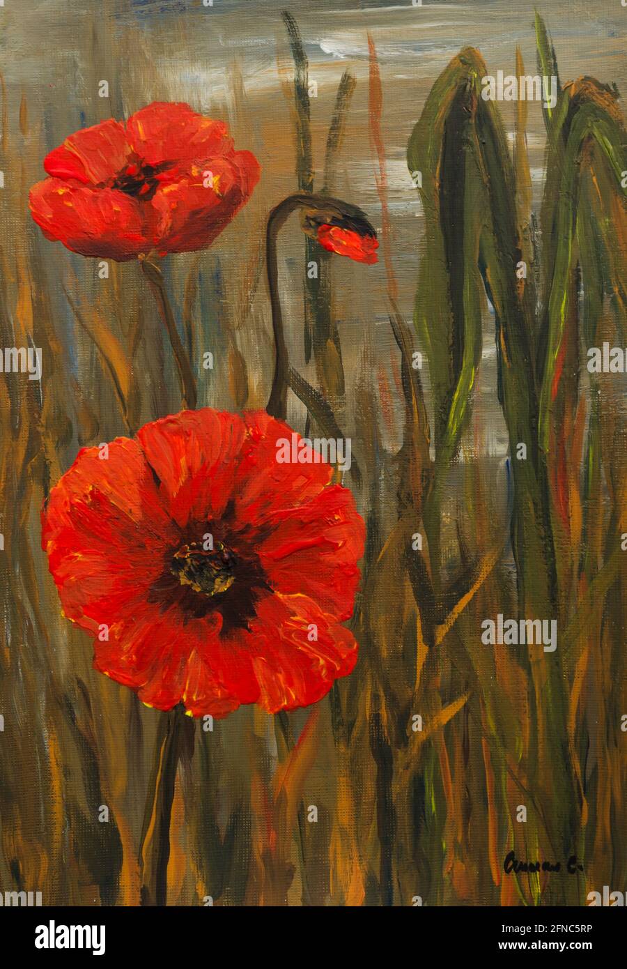 Gemalten Blumen Stockfoto