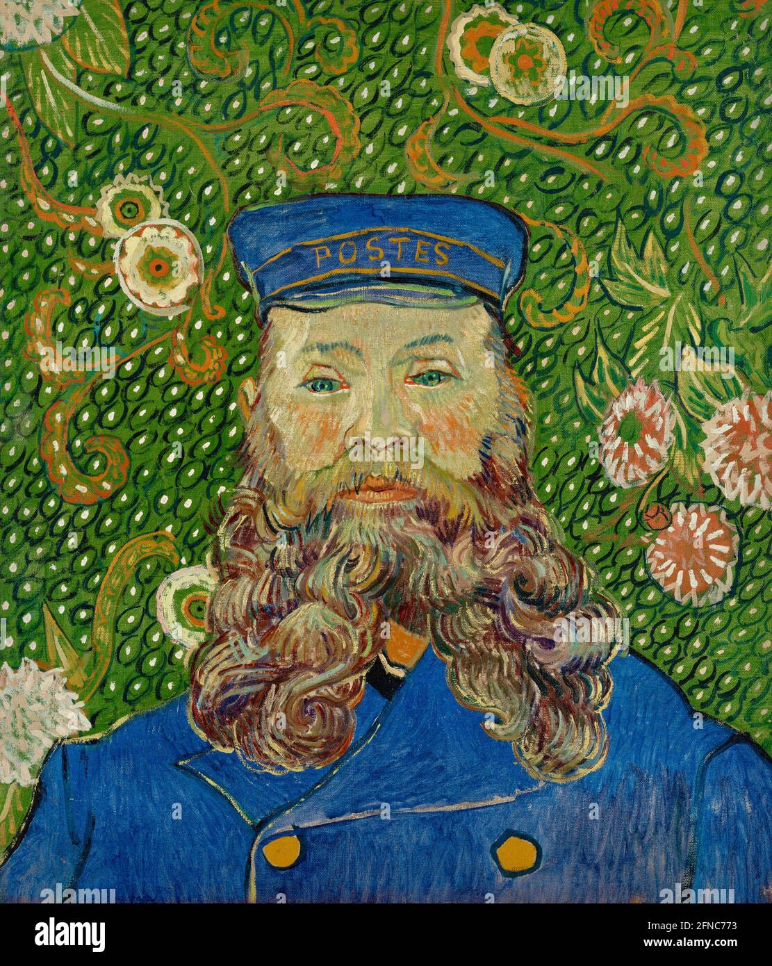 Vincent van Gogh Kunstwerk - Porträt von Joseph Roulin aus dem Jahr 1889. Stockfoto