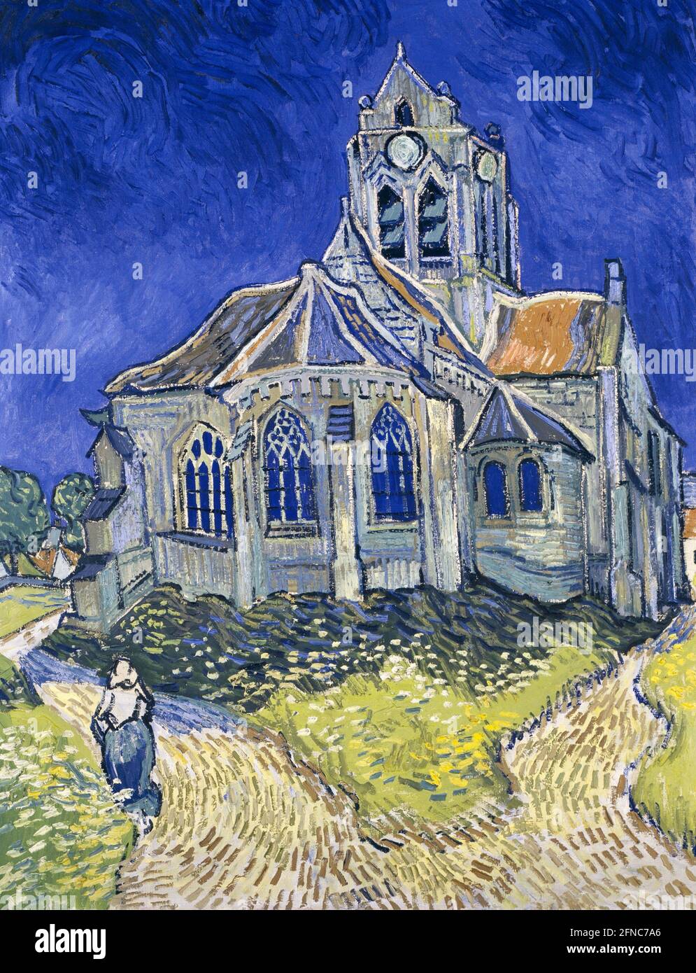 Vincent van Gogh Kunstwerk - die Kirche in Auvers Stockfoto