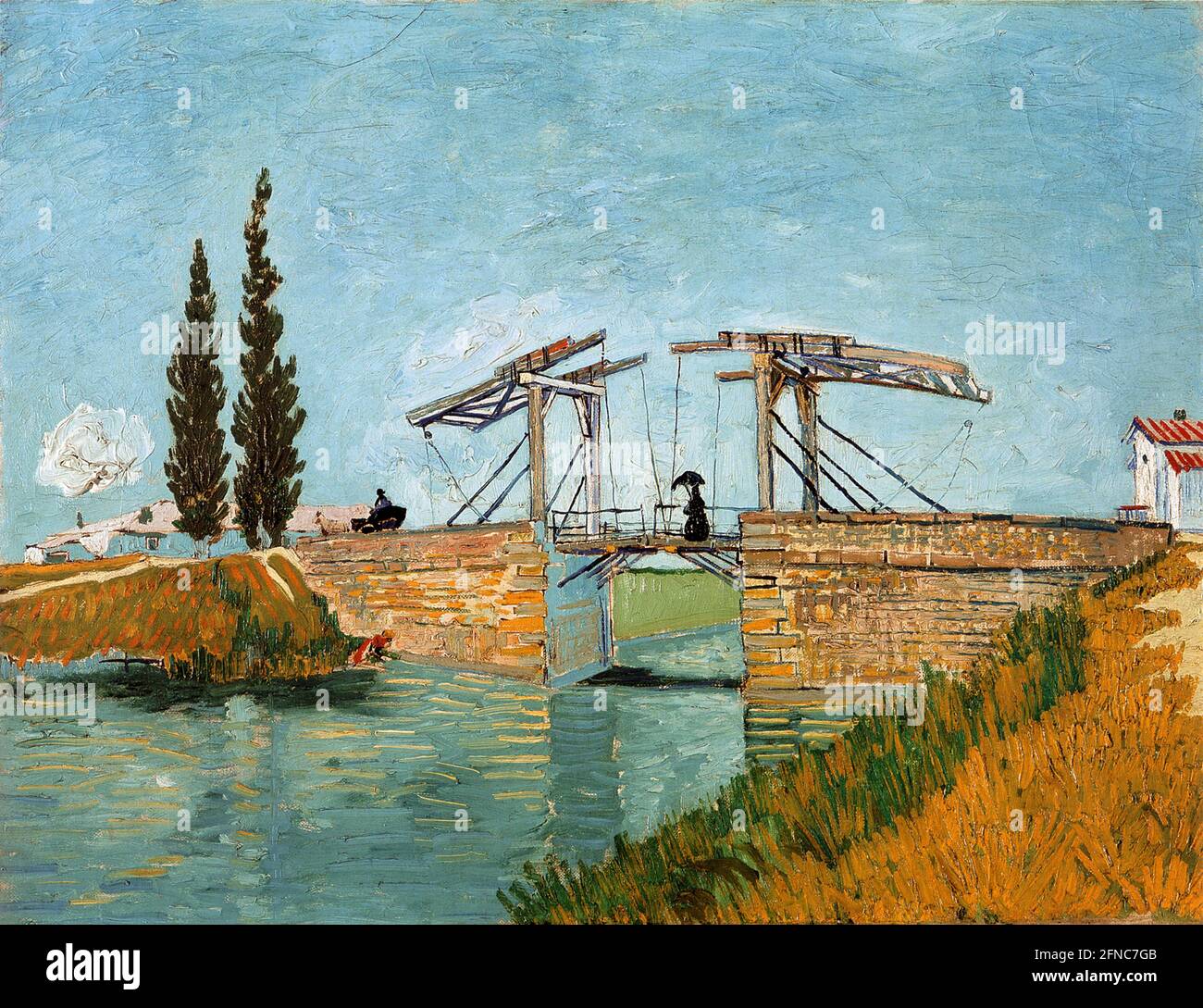 Vincent van Gogh Kunstwerk - Brücke in Arles - 1888 Stockfoto