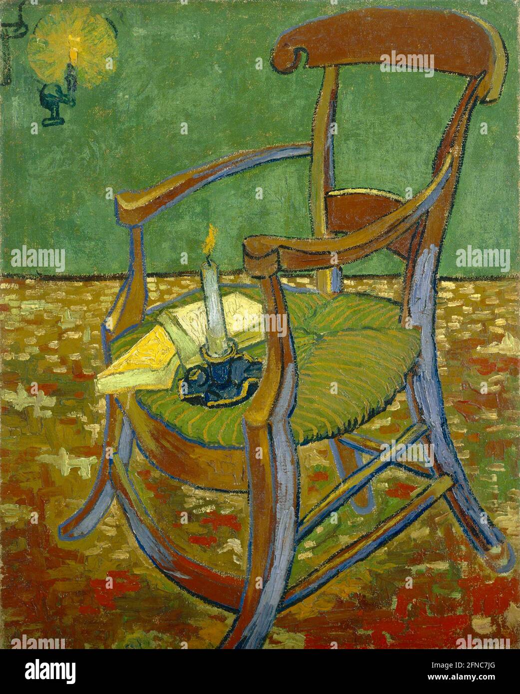 Vincent van Gogh Kunstwerk - De stoel van Gauguin Stockfoto