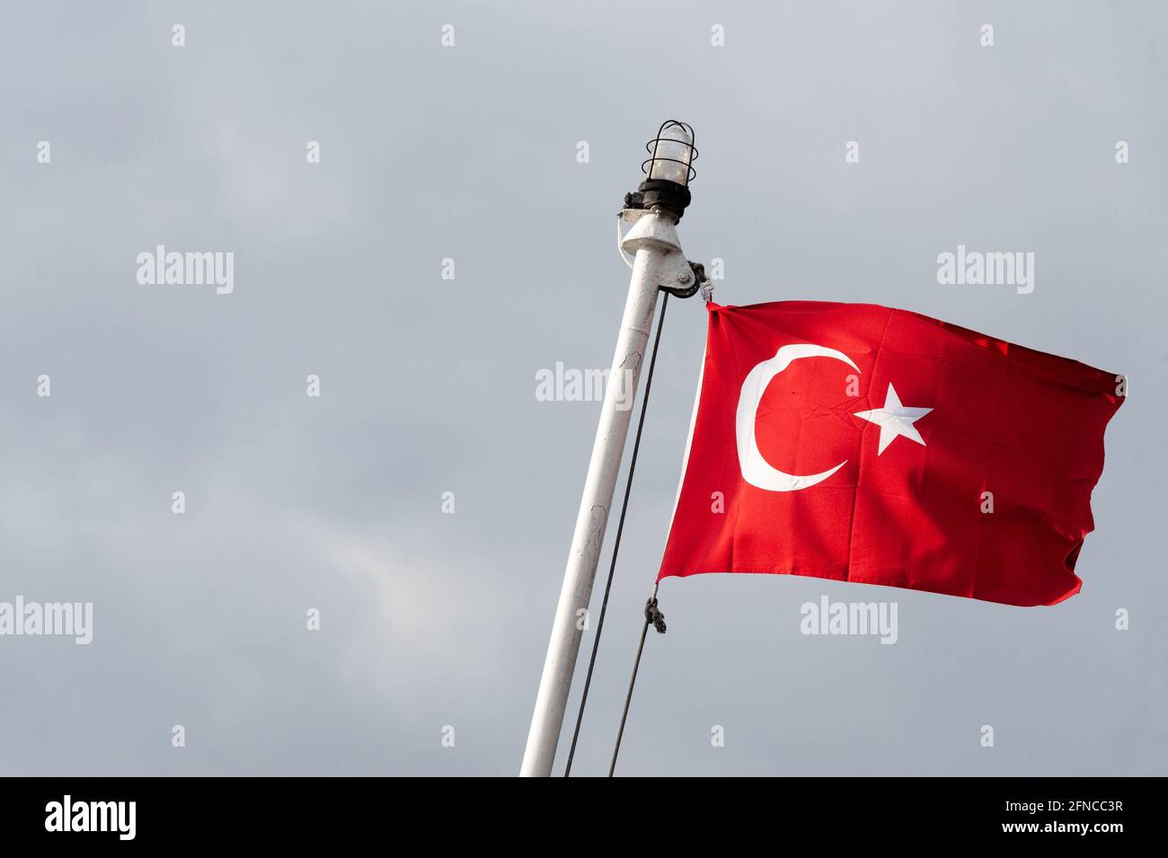 Türkische Flagge Stockfoto