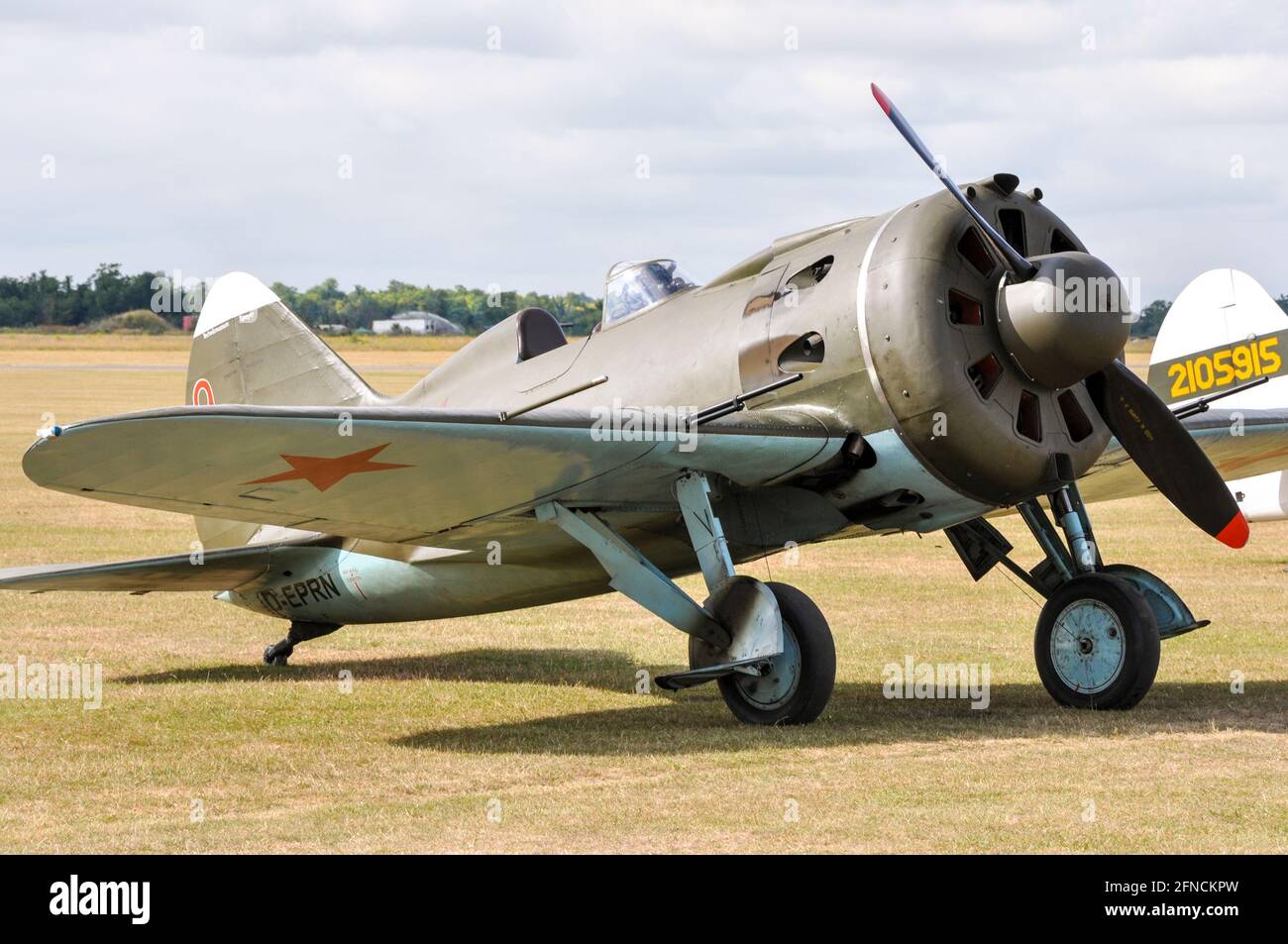 Polikarpov I-16 Rata Jagdflugzeug der Sowjetischen Luftwaffe. Winziges russisches Kampfflugzeug aus dem Zweiten Weltkrieg Stockfoto