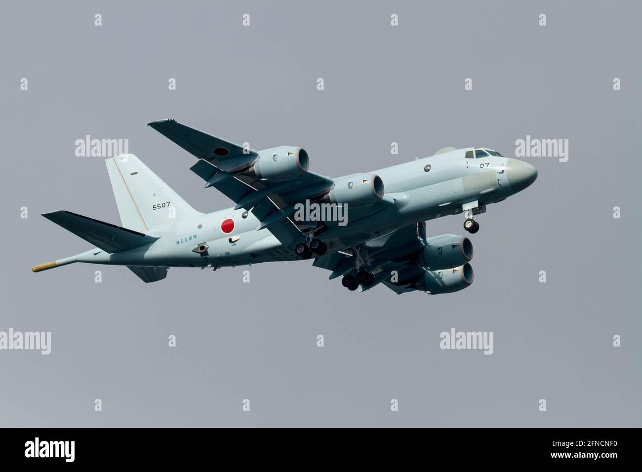 Yamato, Japan. Mai 2016. Ein Kawasaki P1 Maritime Patrouillenflugzeug mit der japanischen Maritime Self Defense Force (JMSDF) Air Squadron 3 fliegt in der Nähe der Naval Air Facility in Kanagawa. Quelle: Damon Coulter/SOPA Images/ZUMA Wire/Alamy Live News Stockfoto