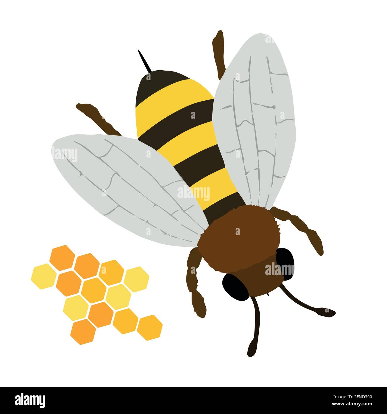 Biene, das Bienensymbol. Vektorgrafik Stock Vektor