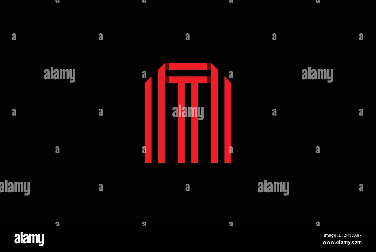 LOGO MIT DEM BUCHSTABEN M MIT NEGATIVEM RAUTEFFEKT Stock Vektor