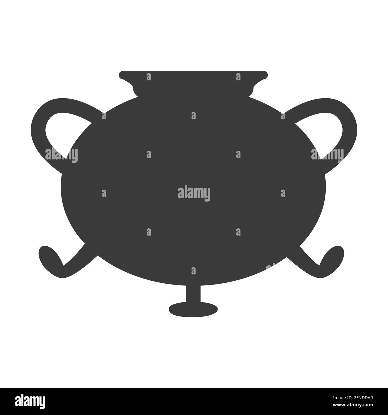 Esoterisches Symbol. Mystisches und magisches Design mit einem magischen Tränenkessel Stock Vektor