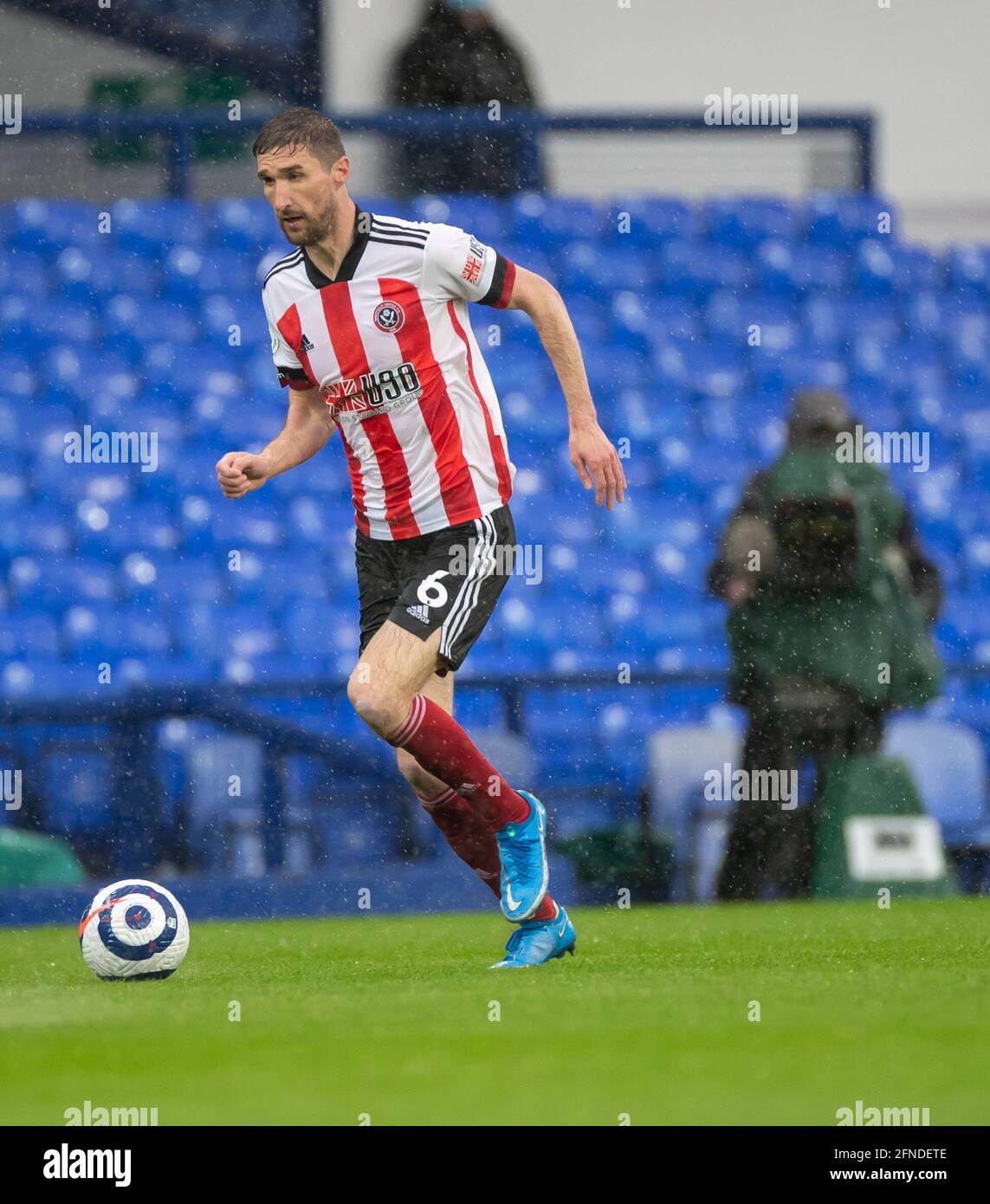 Goodison Park, Liverpool, Merseyside, Großbritannien. Mai 2021. English Premier League Football, Everton versus Sheffield United; Chris Basham von Sheffield United Credit: Action Plus Sports/Alamy Live News Stockfoto