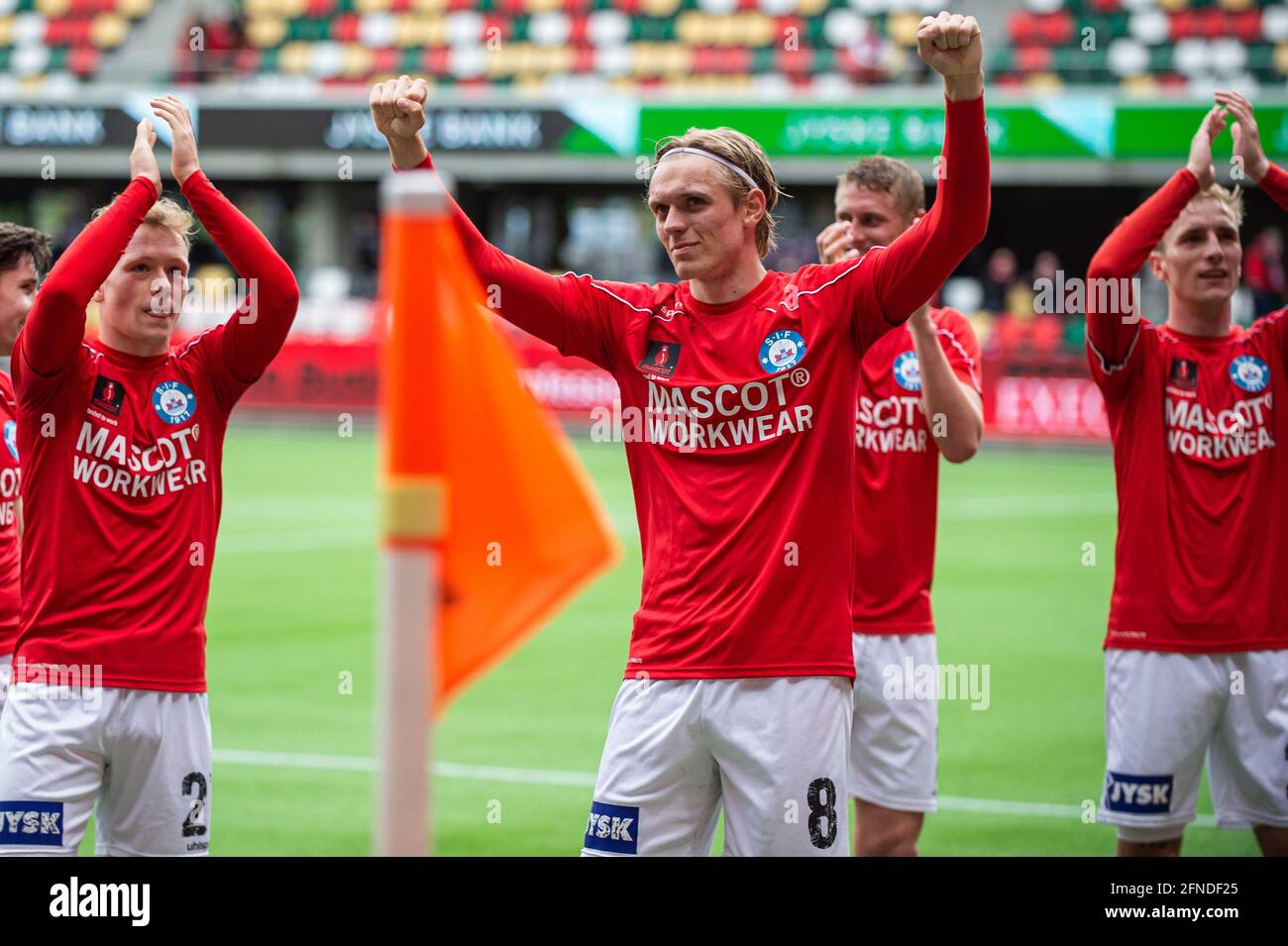 Silkeborg, Dänemark. Mai 2021. Stefan Teitur Thordarson (8) von Silkeborg, WENN er während des NordicBet Liga-Spiels zwischen Silkeborg IF und HB Koege im Jysk Park in Silkeborg gesehen wurde. (Foto: Gonzales Photo/Alamy Live News Stockfoto