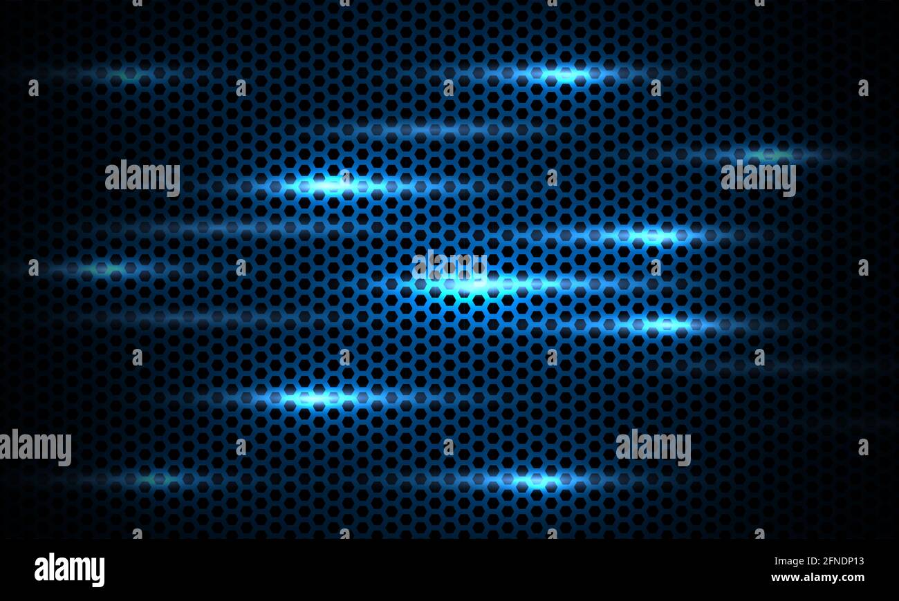 Dunkelblauer Hintergrund Dunkle Sechseckige Carbonfaser Textur Marineblauer Wabenhintergrund Aus Metall Mit Struktur Aus Stahl Und Hellen Blitzen Web Design Vorlage Stock Vektorgrafik Alamy