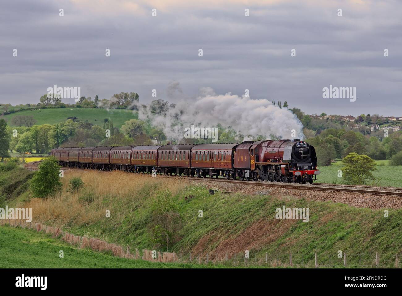 Dampftraining der Herzogin von Sutherland auf dem Weg nach Bath, Großbritannien Tour Stockfoto