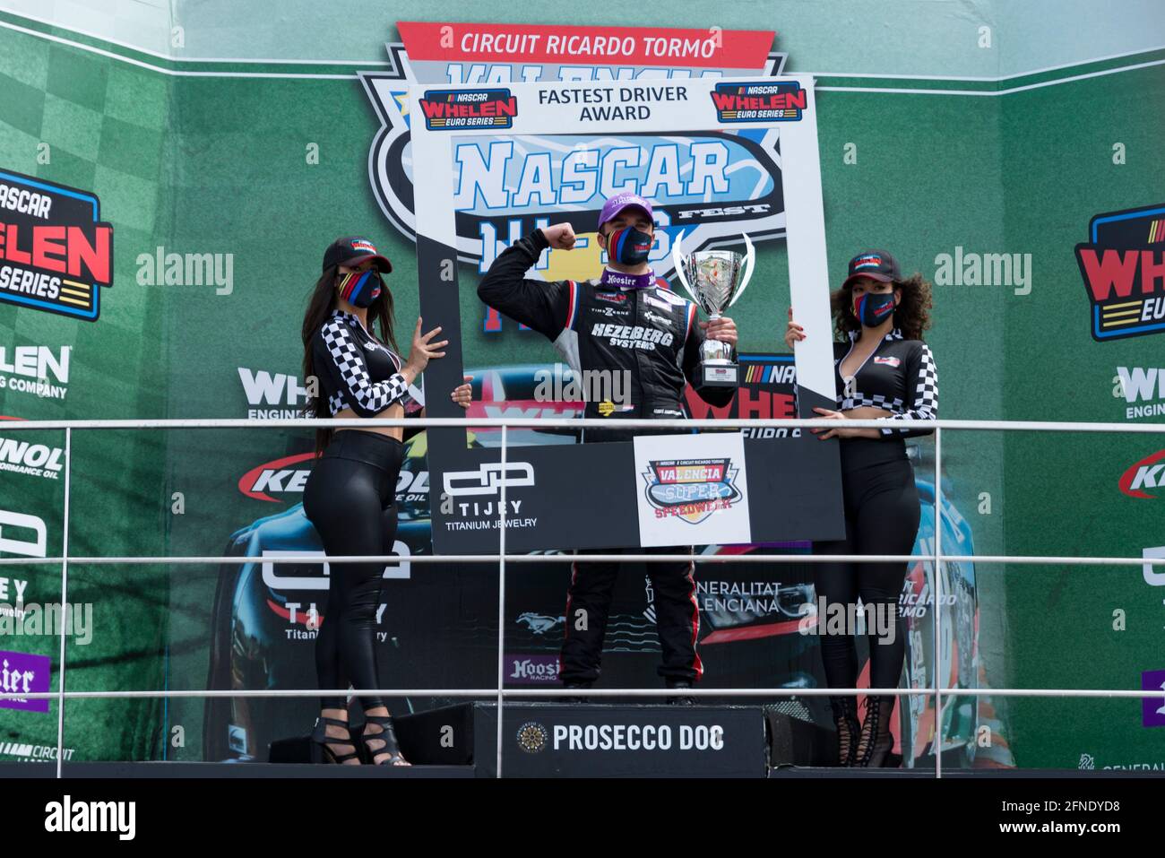 Valencia, Spanien. Mai 2021. Lorins Hezemans von Hendriks Motorsport beim Nascar Whelen Valencia-Rennen im Einsatz die NASCAR Whelen Euro Series wurde 2008 gegründet und gründete dank einer langjährigen Partnerschaft mit NASCAR (National Association for Stock Car Auto Racing) im Januar 2012 die offizielle NASCAR European Series. Die europäische NASCR feiert ihren einzigen Termin in Spanien auf dem Circuit Ricardo Tormo in Cheste, Valencia. Kredit: SOPA Images Limited/Alamy Live Nachrichten Stockfoto