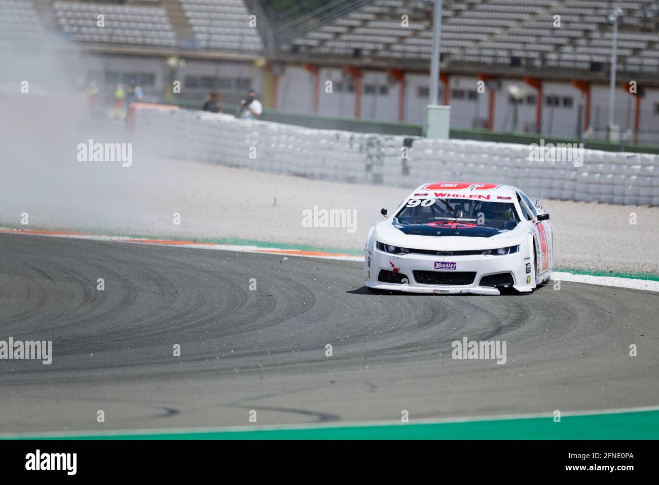 Valencia, Spanien. Mai 2021. Andrea Nori von Motorsport nicht nur beim Nascar Whelen Valencia-Rennen im Einsatz die NASCAR Whelen Euro Series wurde 2008 gegründet und gründete dank einer langjährigen Partnerschaft mit NASCAR (National Association for Stock Car Auto Racing) im Januar 2012 die offizielle NASCAR European Series. Die europäische NASCR feiert ihren einzigen Termin in Spanien auf dem Circuit Ricardo Tormo in Cheste, Valencia. (Foto: Xisco Navarro/SOPA Images/Sipa USA) Quelle: SIPA USA/Alamy Live News Stockfoto