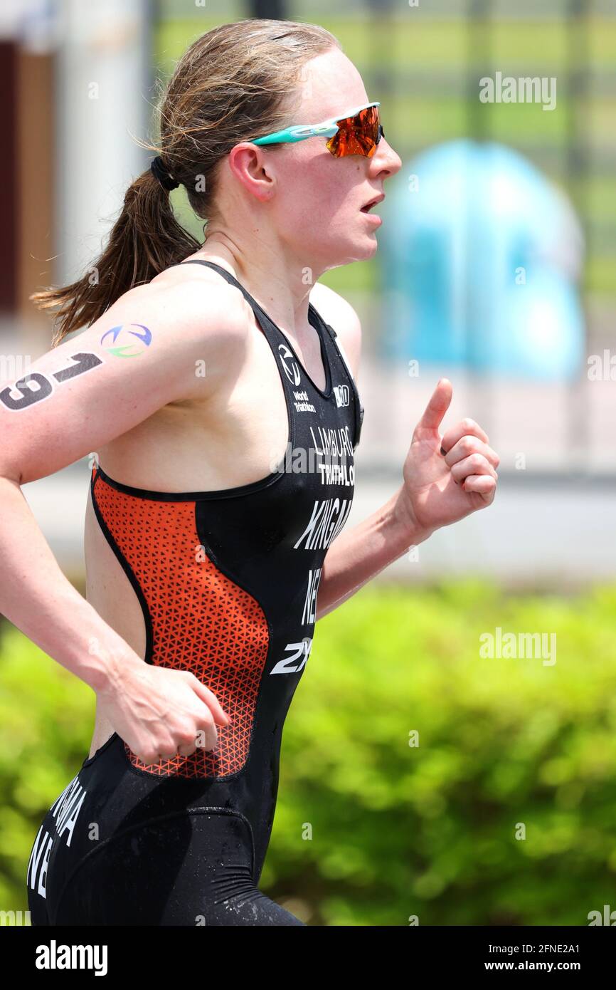 Yokohama, Kanagawa, Japan. Mai 2021. Maya Kingma (NED) Triathlon : ITU World Triathlon Championship Series Yokohama 2021 Women's Elite in Yokohama, Kanagawa, Japan . Quelle: Naoki Nishimura/AFLO SPORT/Alamy Live News Stockfoto