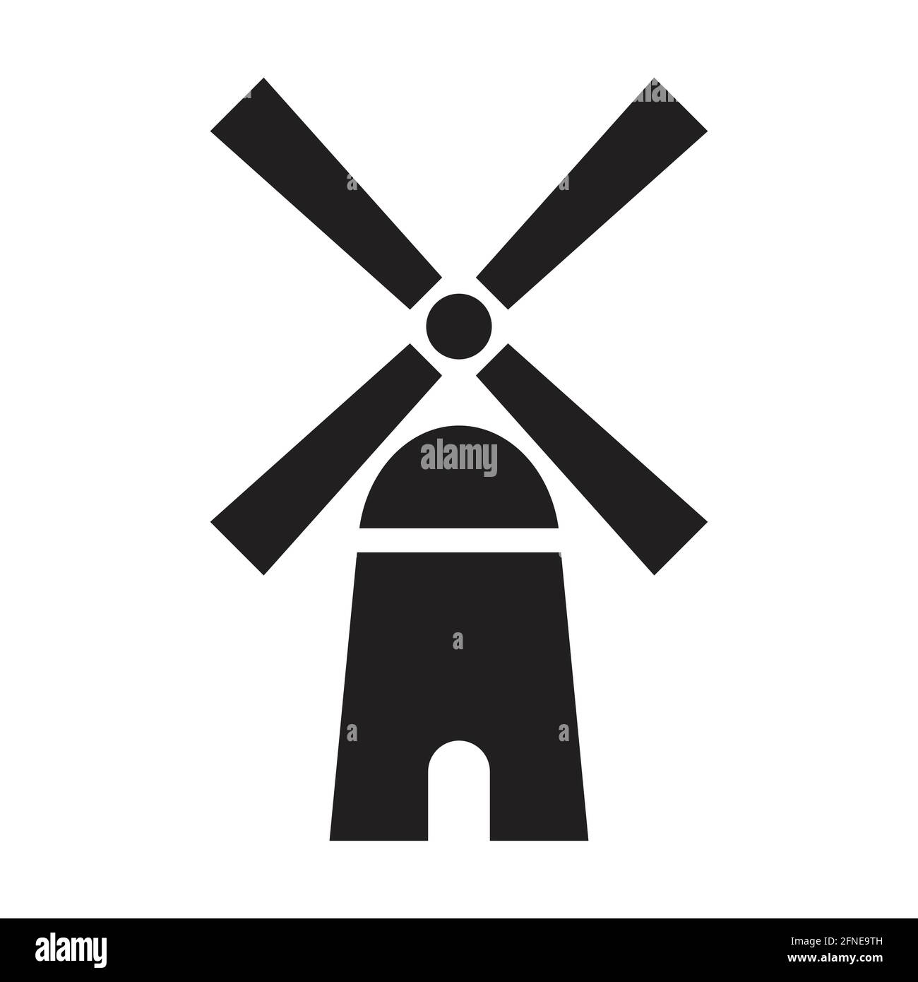 Windmühle alternative Windkraftanlage und erneuerbare Energie Vektor-Umwelt-Konzept für Grafik-Design, Logo, Website, Social Media, mobile App, U Stock Vektor