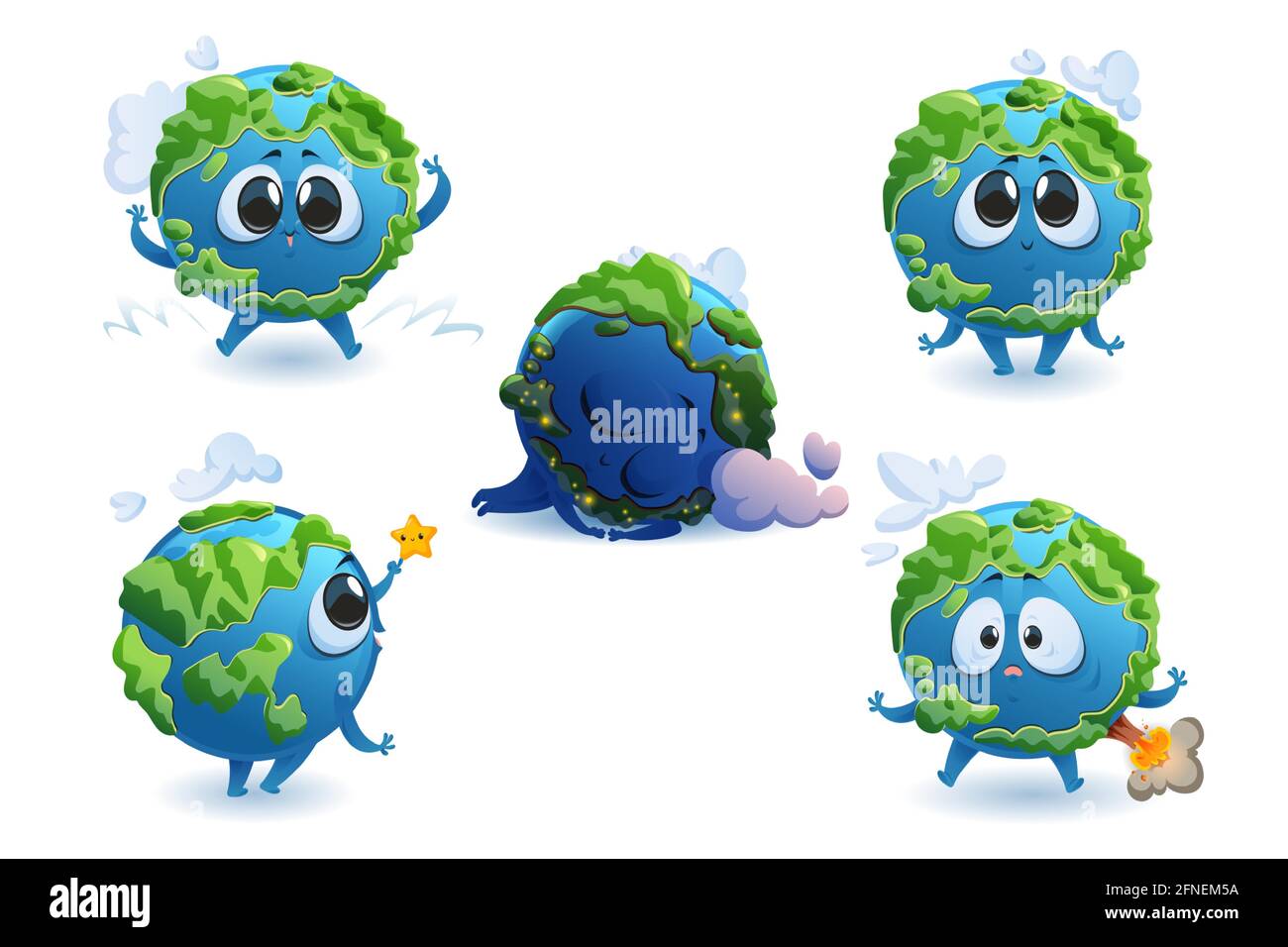 Cartoon Sterne Gesicht Emoji Charakter Süße Emoticons Stock Vektor Art und  mehr Bilder von Augapfel - iStock