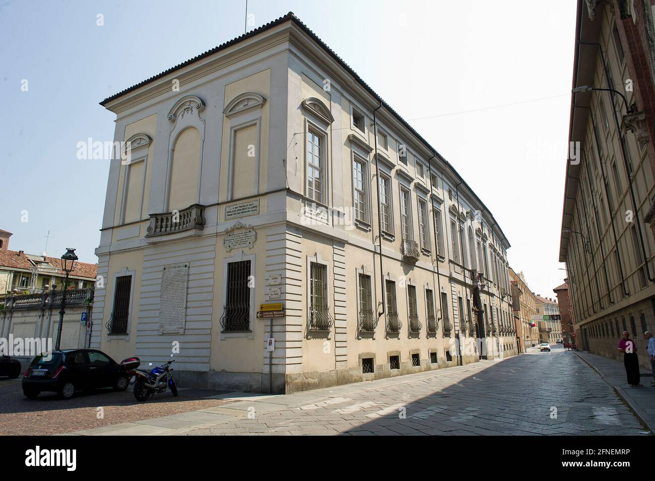 Europa, Italien, Piemont, Asti, Palazzo Alfieri di Asti (Italien), historischer Barockpalast und Ursprungsort des berühmten italienischen Dichters Vittorio Alfier Stockfoto