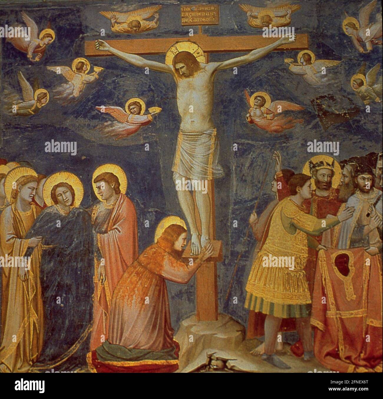 Fresko: Auferstehung Christi von Giotto di Bondone (1304-13) in der Capella degli Scrovegni/Arena-Kapelle in Padua. [Automatisierte Übersetzung] Stockfoto