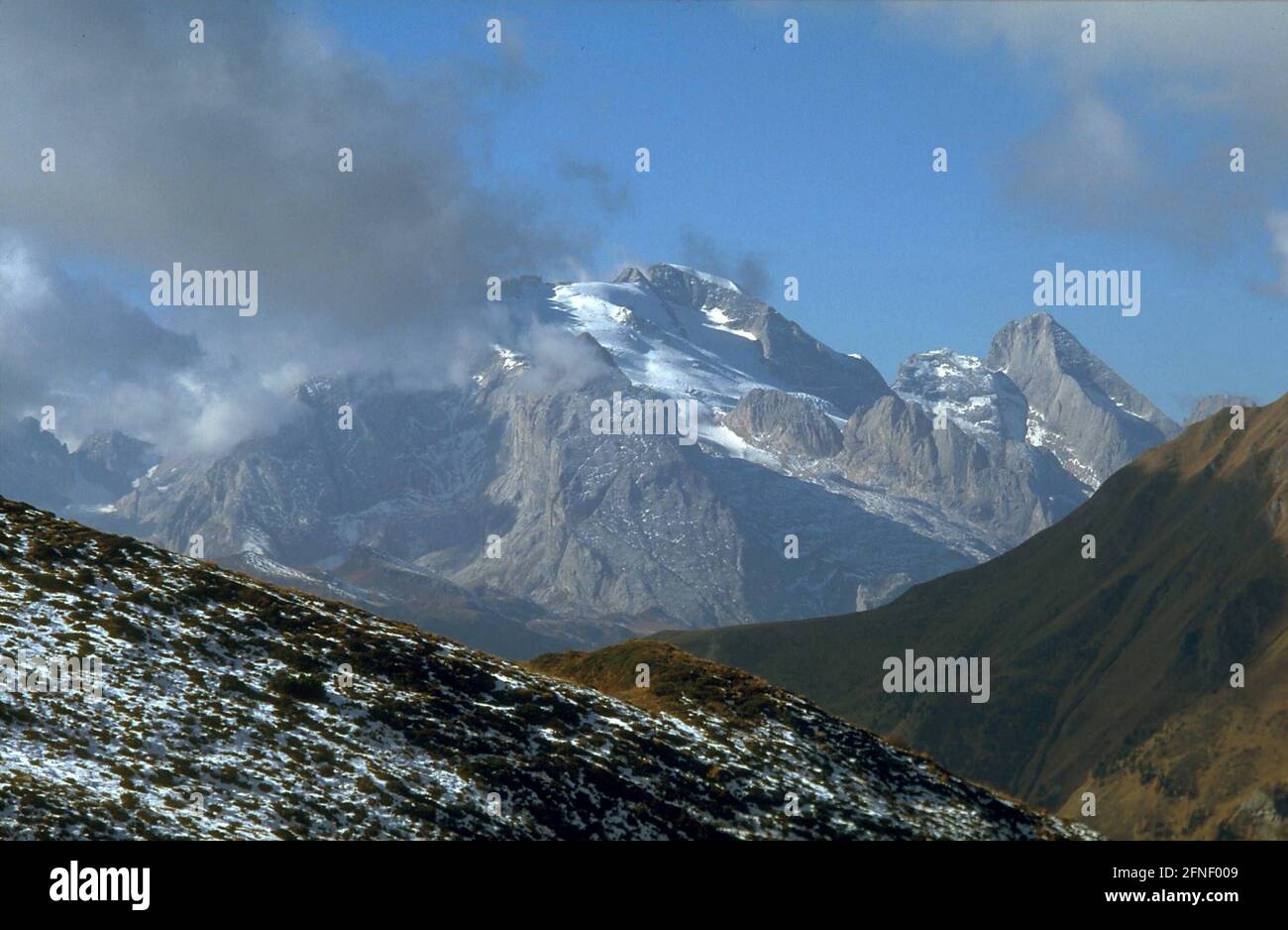 Marmolada in den Dolomiten (Südtirol). [Automatisierte Übersetzung] Stockfoto