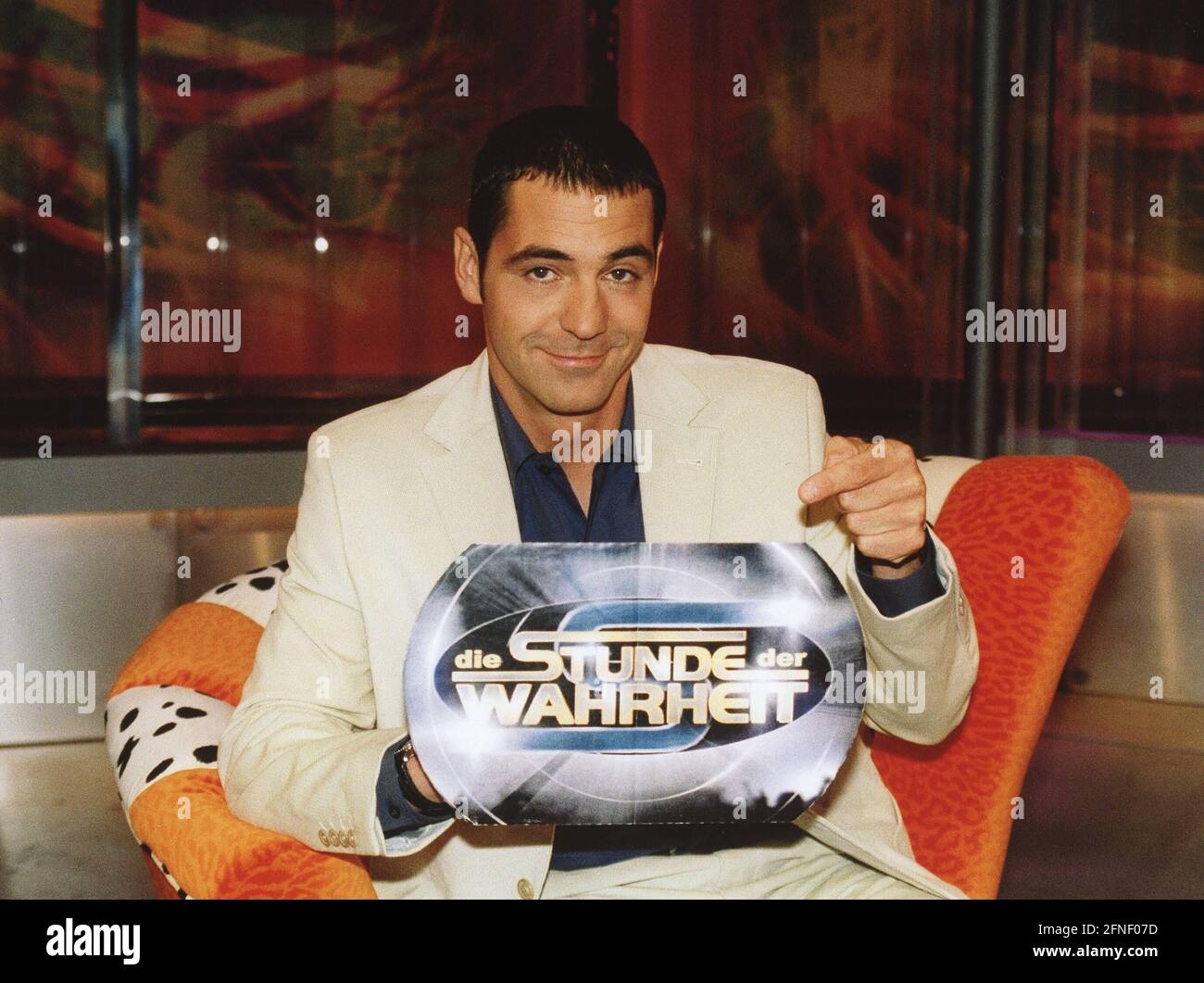 Christian Clerici präsentiert die neue 9. Serie 'die Stunde der Wahrheit' auf SAT 1 (ab 1.10.1999). [Automatisierte Übersetzung] Stockfoto