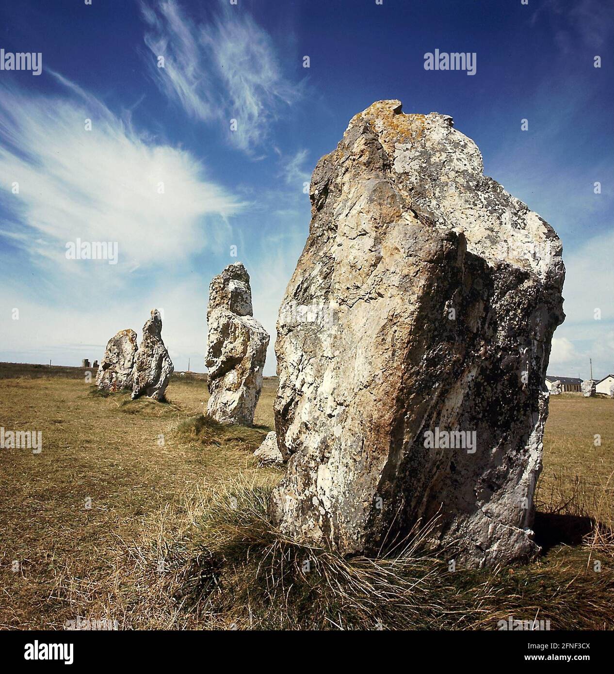 Menhire von Lagatjar bei Camaret [automatisierte Übersetzung] Stockfoto