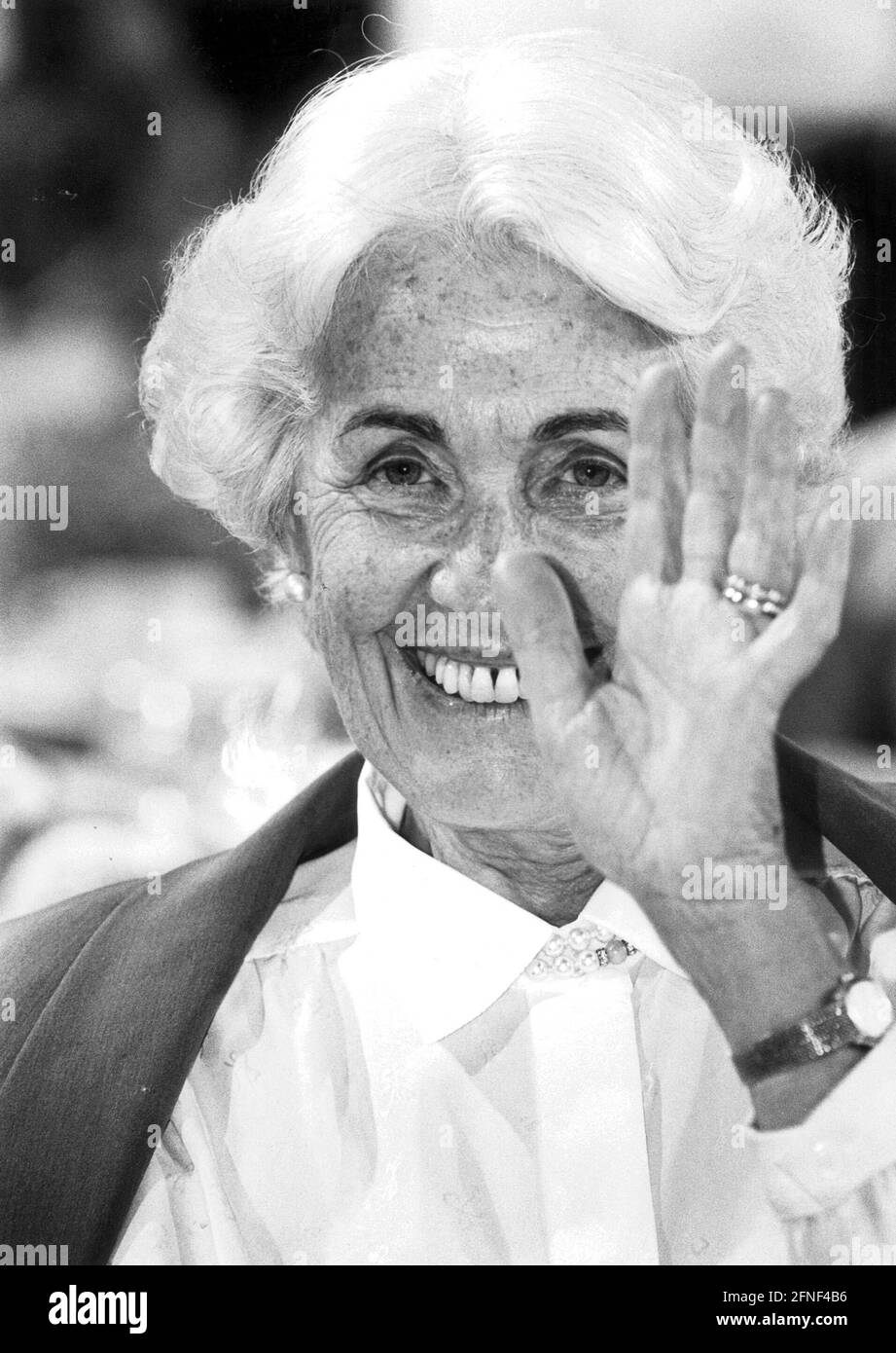 Hildegard Hamm-Brücher, deutsche Politikerin (FDP), fotografiert rund um die FDP-Parteikonferenz in Münster, 11-13. Juni 1993. [Automatisierte Übersetzung] Stockfoto