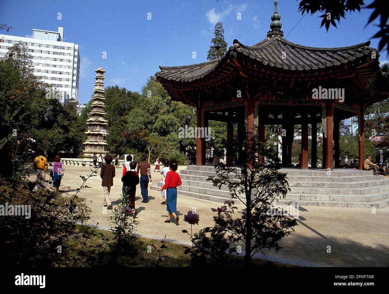 Im Kyongbokkung Palace befindet sich die berühmte dreizehnstöckige Marmorpagode. [Automatisierte Übersetzung] Stockfoto