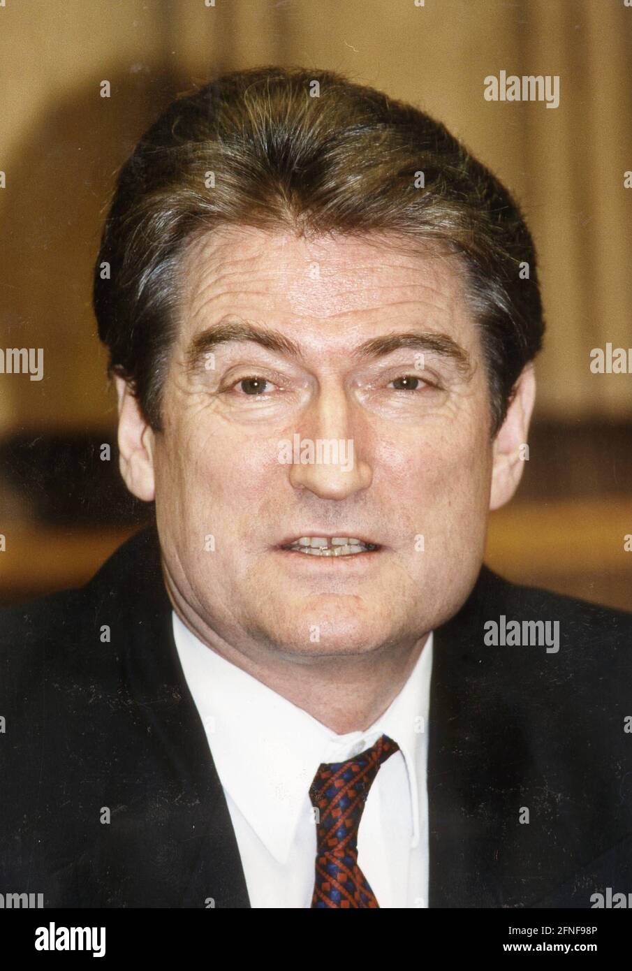 Aufnahmedatum: 10.03.1997 Sali Berisha, albanischer Präsident. [Automatisierte Übersetzung] Stockfoto