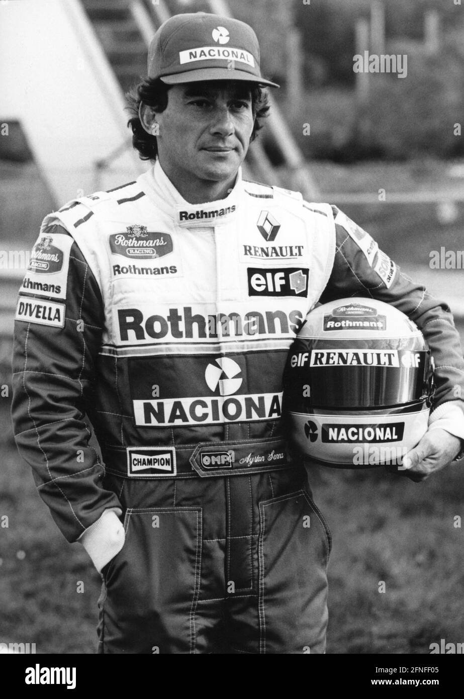 Ayrton Senna, Fahrer des Williams-Renault-Teams [automatisierte Übersetzung] Stockfoto