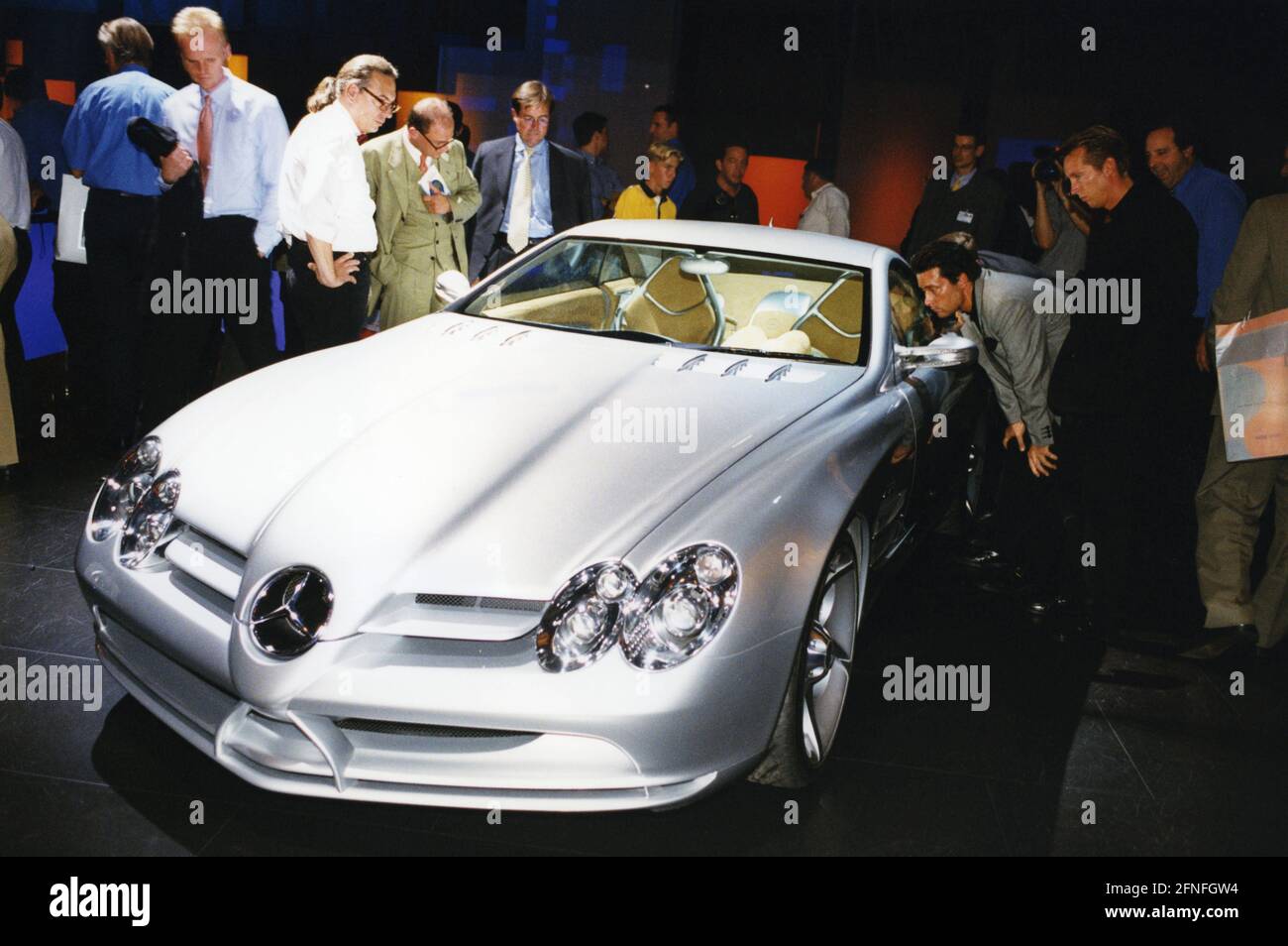 Ein Mercedes-Benz SLR McLaren auf der Internationalen Automobil-Ausstellung in Frankfurt. [Automatisierte Übersetzung] Stockfoto