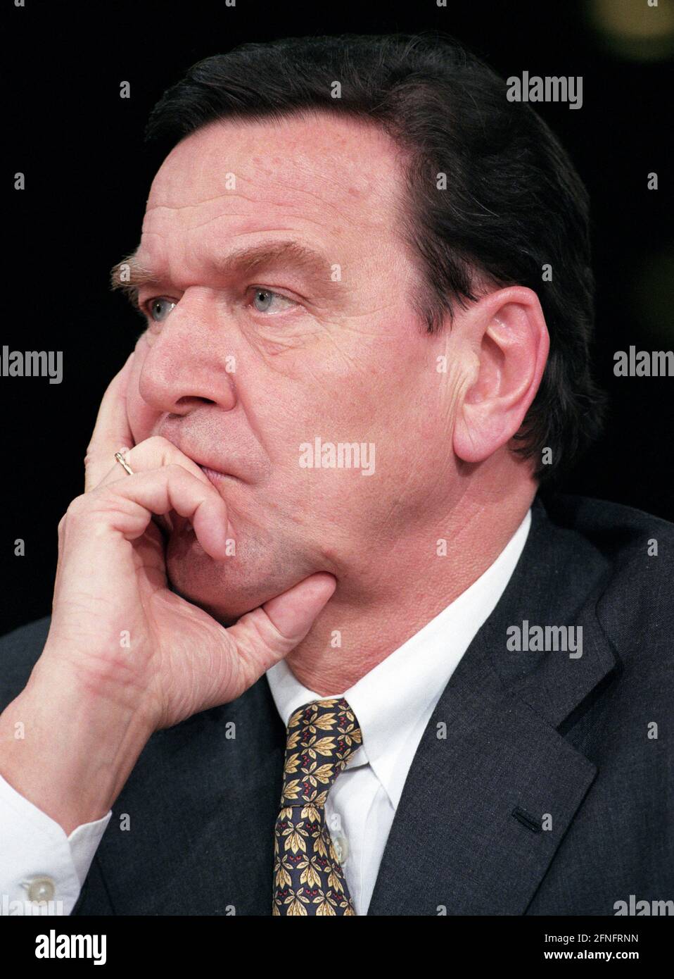 Gerhard Schroeder 1998 Stockfotos und -bilder Kaufen - Alamy