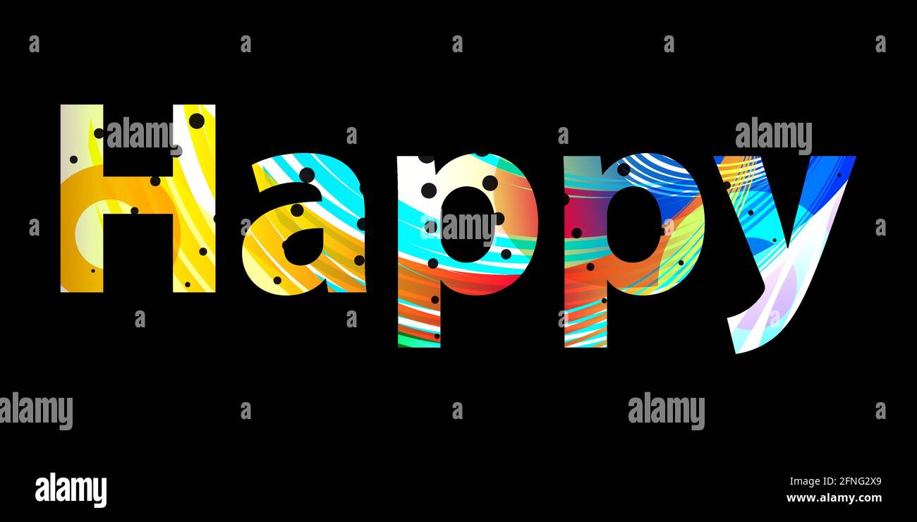 Soziale Netzwerk Kommunikation Wort Vektor Illustration in bunten und künstlerischen Designstil Stock Vektor