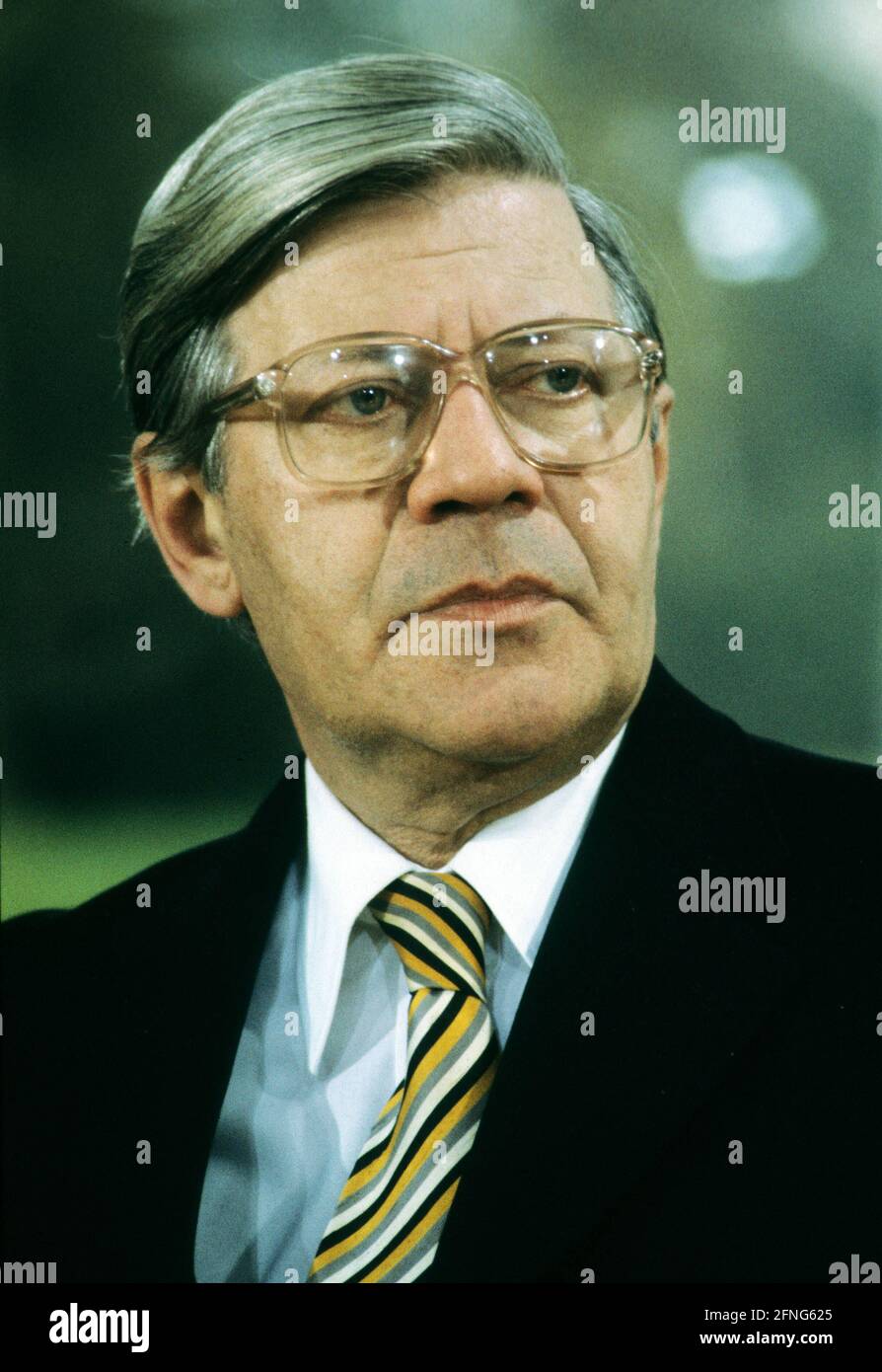 Deutschland, Bonn, 01.03.1980 Helmut SCHMIDT, Bundeskanzler [automatisierte Übersetzung] Stockfoto